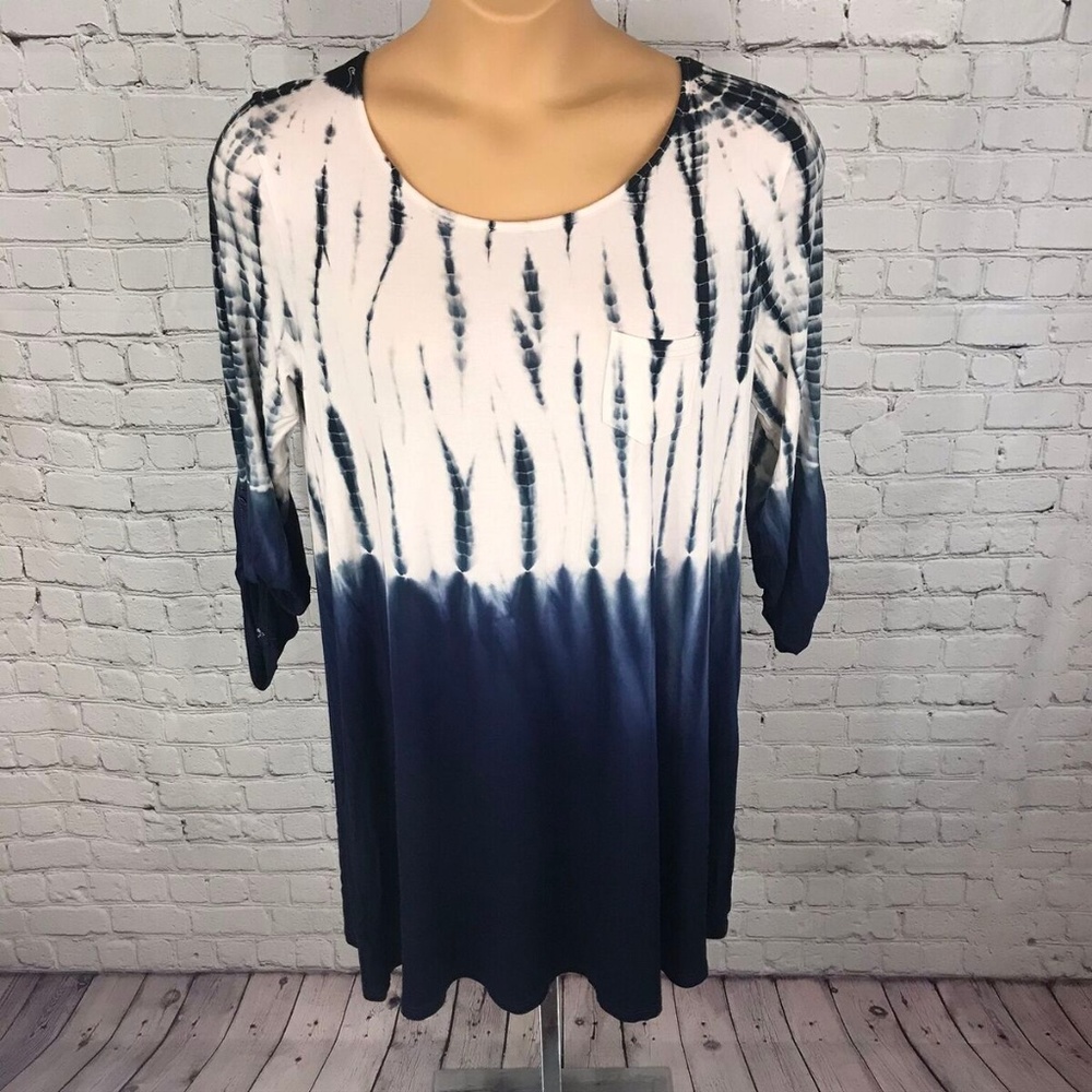 She and Sky Tie Dye Blue Tunic Dress Medium Size - Picture 1 of 7